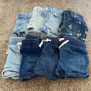 toddler girls jean shorts lot